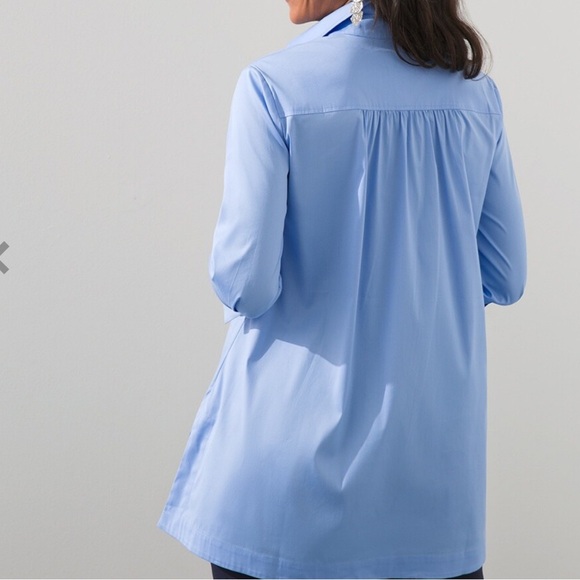 Chicos poplin side slit shirt size 2= 12 - Picture 3 of 10